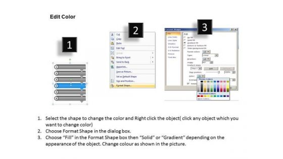 Continuous Process Arrows 6 Concepts PowerPoint Flow Charts Templates