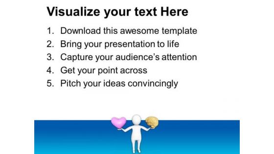 Control Your Heart With Brain PowerPoint Templates Ppt Backgrounds For Slides 0713