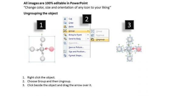 Converging Arrows Poiting To Center Relative Circular Process PowerPoint Template