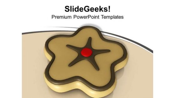 Cookie With Jam Food Theme PowerPoint Templates Ppt Backgrounds For Slides 0413