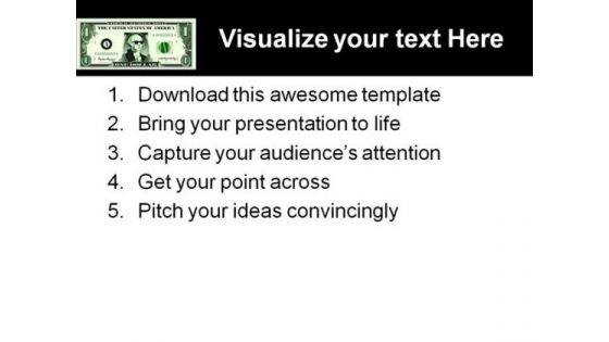 Cool George Dollar Business PowerPoint Template 0810