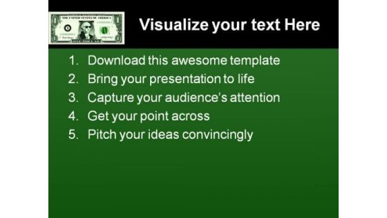 Cool George Dollar Business PowerPoint Template 0810
