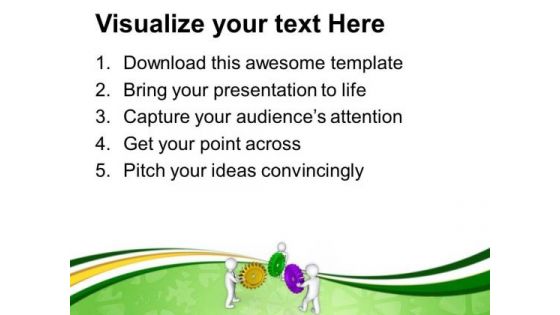 Cooperating Team Business Concept PowerPoint Templates Ppt Backgrounds For Slides 0613