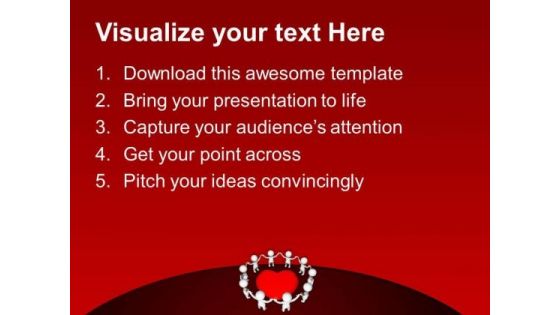 Cooperating Team Symbol Of Love PowerPoint Templates Ppt Backgrounds For Slides 0513