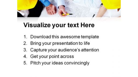 Cooperation In Plans Architecture PowerPoint Templates And PowerPoint Backgrounds 0511