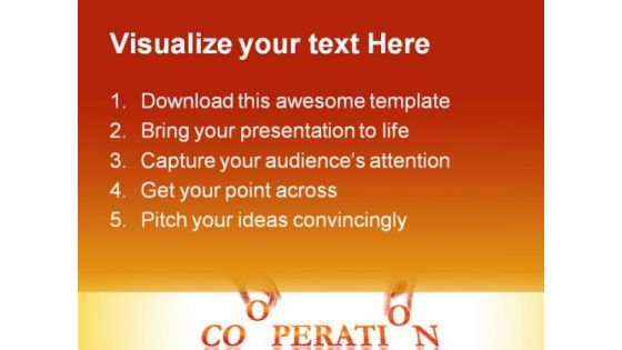 Cooperation Success PowerPoint Themes And PowerPoint Slides 0511