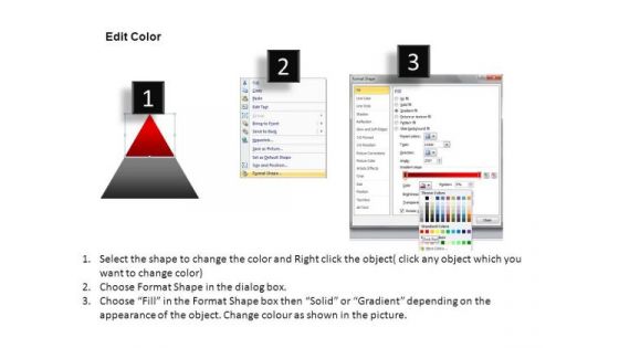 Corner 2d Pyramid Simple PowerPoint Slides And Ppt Diagram Templates