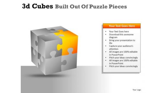 Corner Cube PowerPoint Clipart