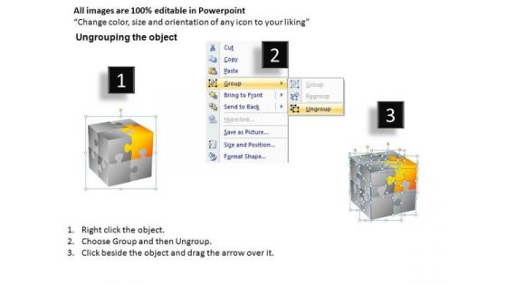Corner Cube PowerPoint Clipart