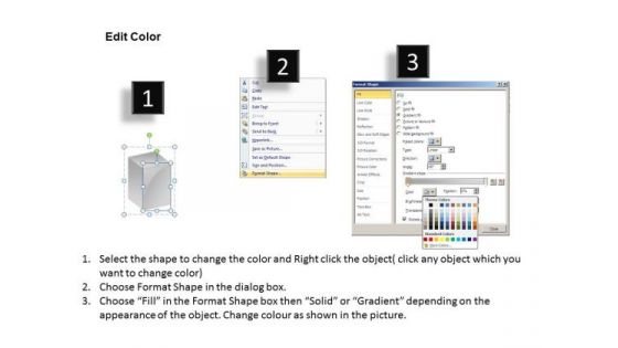 Corner Piece 3d Cube PowerPoint Templates