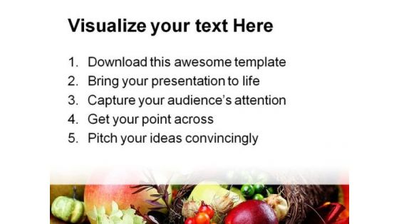 Cornucopia Food PowerPoint Template 1010