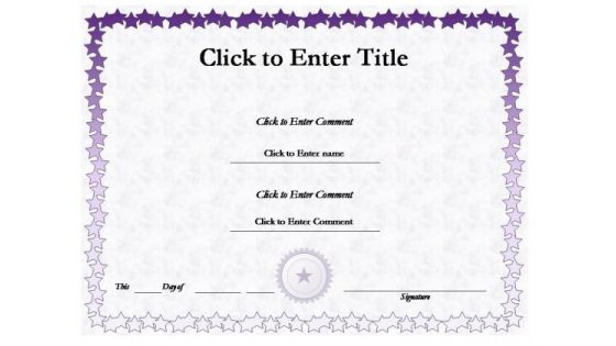 Corporate Achievement Certificate PowerPoint Templates