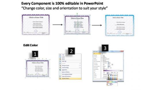 Corporate Achievement Certificate PowerPoint Templates