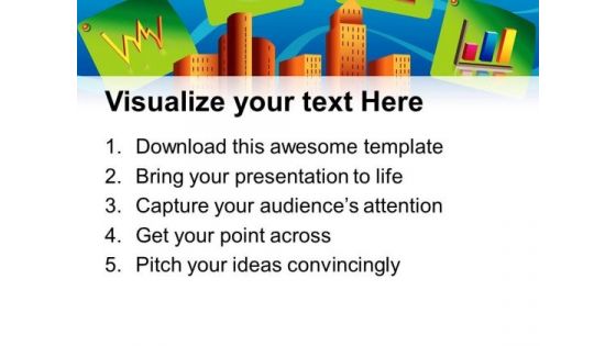 Corporate Buildings With Stock Marketing PowerPoint Templates And PowerPoint Themes 0712