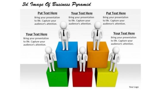 Corporate Business Strategy 3d Image Of Pyramid Characters