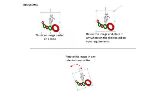 Corporate Business Strategy 3d Man Of Gears Actions Concept Statement