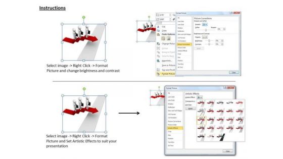 Corporate Business Strategy 3d Man On Arrow Steps Concept Statement