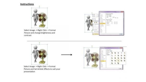 Corporate Business Strategy 3d Man With Table Fan Character Models