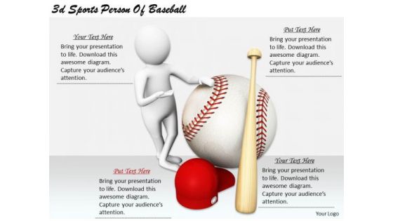Corporate Business Strategy 3d Sports Person Of Baseball Basic Concepts