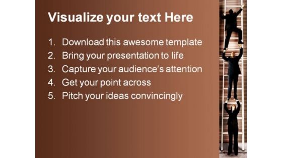 Corporate Ladder Business PowerPoint Background And Template 1210