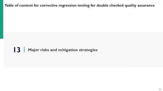 Corrective Regression Testing For Double Checked Quality Assurance Ppt Slides