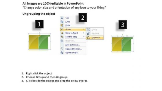 Correlated Flow 2 Stages Oil Chart PowerPoint Slides
