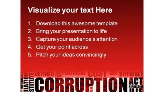 Corruption Business PowerPoint Themes And PowerPoint Slides 0411