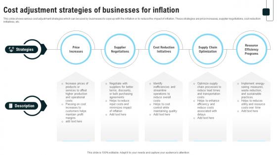 Cost Adjustment Strategies Of Businesses For Inflation Strategies For Inflation A Tactical Guide Fin SS V