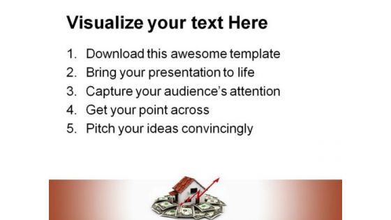 Cost Of Home Rises Realestate PowerPoint Backgrounds And Templates 1210