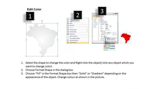 Country PowerPoint Maps Brazil