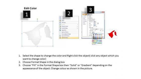 Country PowerPoint Maps Brunei