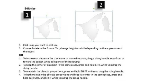 Country PowerPoint Maps Brunei