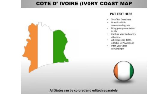 Country PowerPoint Maps Cote Divory Ivory Coast