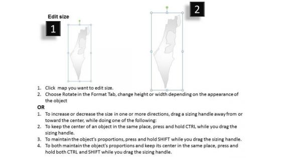 Country PowerPoint Maps Israel Within Boundaries And Ceas Fire Lines
