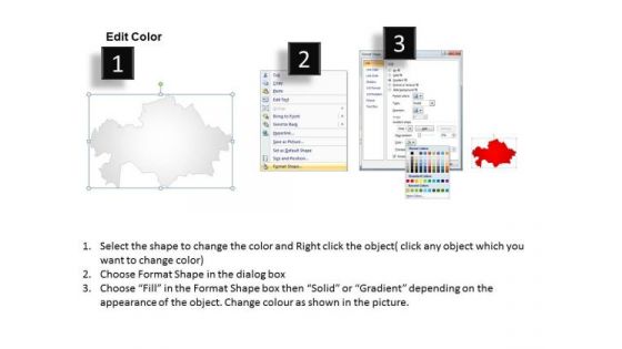 Country PowerPoint Maps Kazakhstan