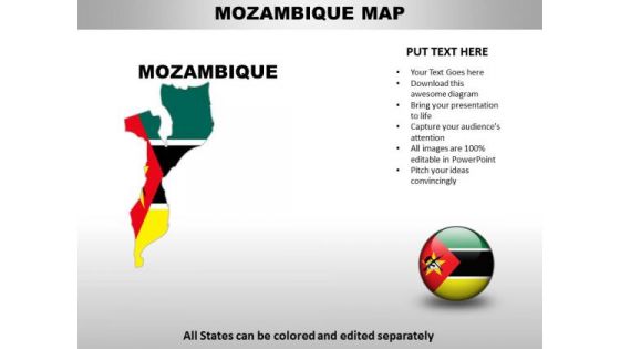 Country PowerPoint Maps Mozambiqe
