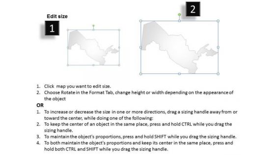 Country PowerPoint Maps Uzbekistan