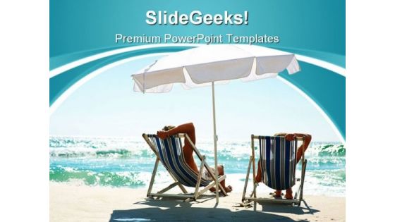 Couple Enjoying Vacation Beach PowerPoint Themes And PowerPoint Slides 0411