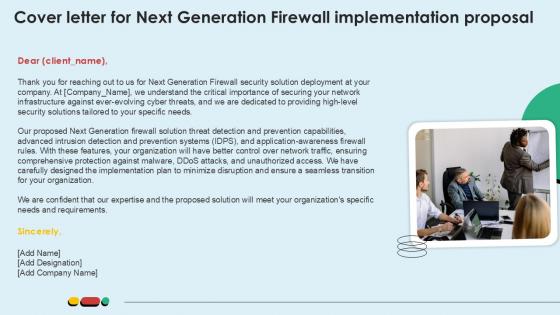 Cover Letter For Next Generation Intelligent Intrusion Prevention System Ppt PowerPoint