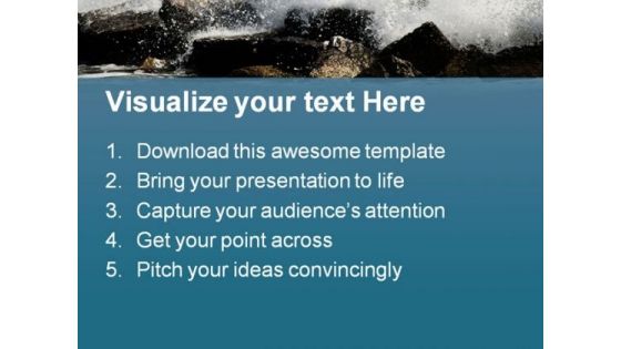 Crashing Waves Beach PowerPoint Themes And PowerPoint Slides 0611