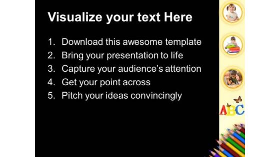 Crayons On Paper Education PowerPoint Templates And PowerPoint Themes 0612