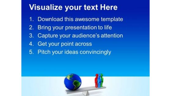 Create A Balance Between Global Relation PowerPoint Templates Ppt Backgrounds For Slides 0613