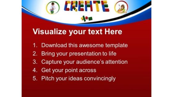 Create Lego Blocks Learning Education PowerPoint Templates And PowerPoint Themes 0612