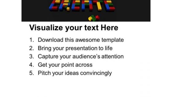 Create Word With Lego Blocks PowerPoint Templates And PowerPoint Themes 0912