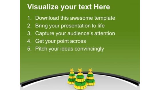 Creative Christmas Pine Tree Celebration PowerPoint Templates Ppt Backgrounds For Slides 0413