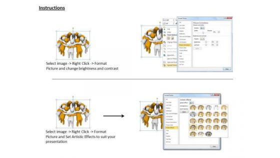 Creative Marketing Concepts 3d Image Of Unity And Cooperation Character Modeling
