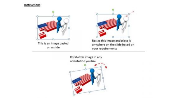 Creative Marketing Concepts 3d Image Of Usa Dealings Character Modeling