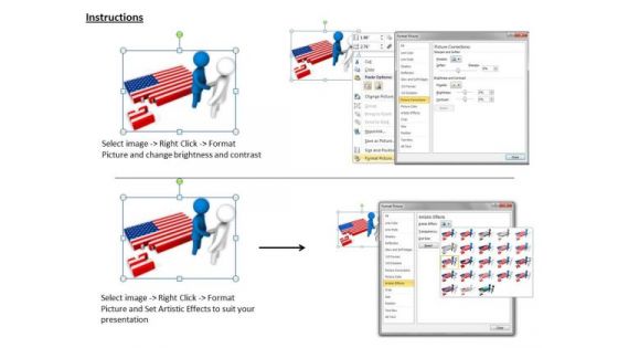 Creative Marketing Concepts 3d Image Of Usa Dealings Character Modeling