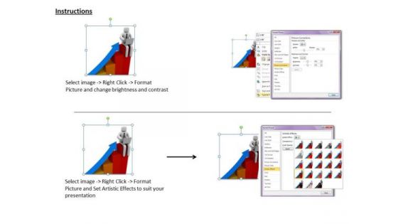 Creative Marketing Concepts 3d Man Bar Graph With Laptop Characters