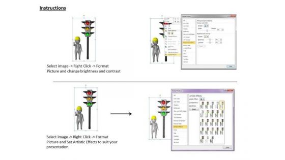 Creative Marketing Concepts 3d Man Stopping Traffic Business Statement
